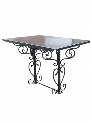 Стол металлический с кованными элементами s-2